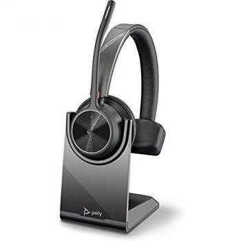 Poly Voyager 4310 UC Wireless Headset On-Ear Office/Call Center USB-A Bluetooth Charging Base Black
