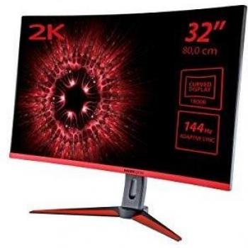 Monitor Hanns 31.5 Gaming HG324QJB Curvo HDMI VGA 144MHz 2ms 178°/178°HS-IPS 2HDMI 1MINI-DPLAYPORT 250CD 3000:1 PIVOTANTE Multimedia