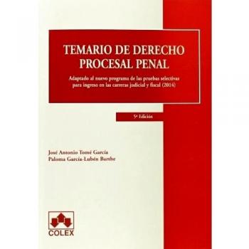 Temario de derecho procesal penal 5ª ed.