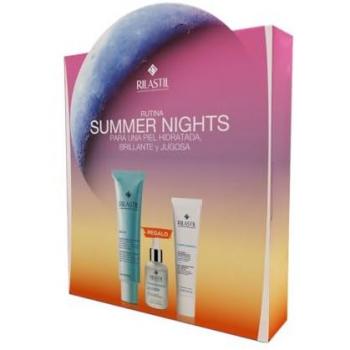 Rilastil Aqua Night Routine Skincare Set - 3 Pieces for Sunset Glow