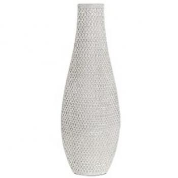 Jarrón Moderno de Resina Blanca DKD Home Decor 20 x 10 x 57 cm