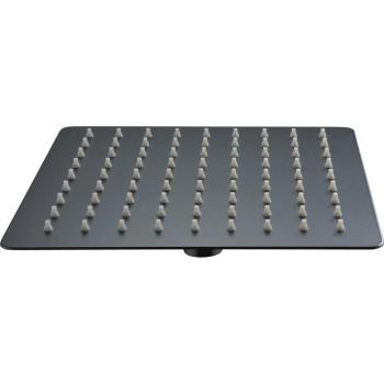 Rociador de Ducha Cuadrado Extraplano Imex 30x30 cm Negro Mate Efecto Lluvia y Cascada