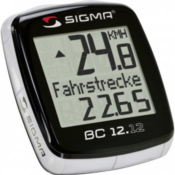 Sigma Fahrradcomputer Top Line BC 12.12  Cuentakilómetros, Unisex, Negro, Talla única