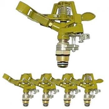 Aspersor de Riego Ajustable de Latón Zinc 1/2'' - Alcance 7-12,5 m - Pack de 5