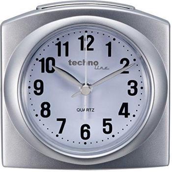 Despertador Analógico Technoline Modelo L con Iluminación y Función de Snooze - Color Plata