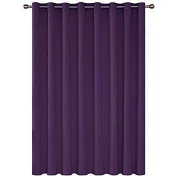 Deconovo Cortinas Salón, Opacas Modernas Térmicas Aislante Decorativas, con Ojales, 254x214 cm