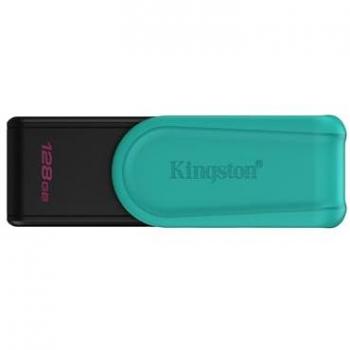 Pendrive Kingston DataTraveler Exodia S 128GB USB 3.2 Gen 1 Negro/Turquesa con tapón giratorio