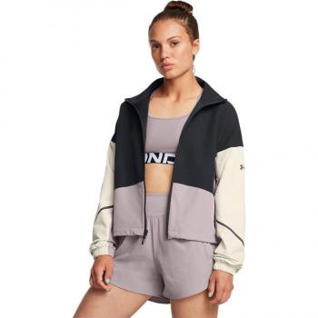 Chaqueta casual de mujer Under Armour Unstoppable Jacket, sudadera deportiva negra para mujer (tamaño L)