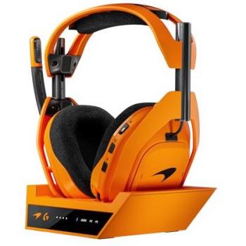 Auriculares Inalámbricos Logitech G Astro A50 X Edición McLaren Racing, Gaming Multiplataforma con Bluetooth y HDMI 2.1