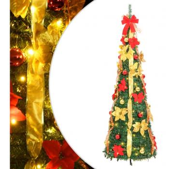 Pop-up Green Artificial Christmas Tree with 100 LEDs - 150 cm (59.1)