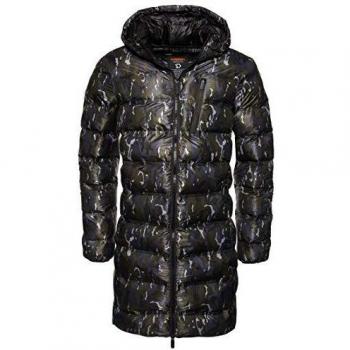 Superdry Abrigo Echo Quilt Camuflaje para Hombre Small Verde