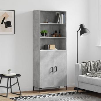 Armario de hormigón gris 69,5x34x180 cm madera multicapa
