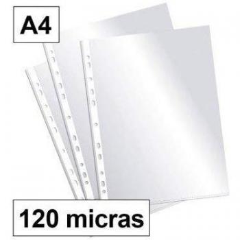 Fundas Multitaladro Supercristal Polipropileno A4 120 Micras 100 Fundas