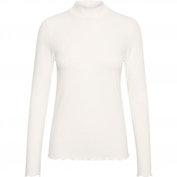 Kaffe Women's Shaped Fit White Turtleneck Blouse Size L