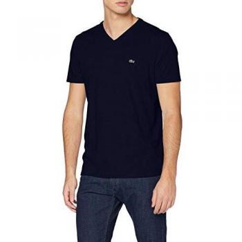 Lacoste Men's Regular Fit V-Neck T-Shirt in Blue (TH6710)