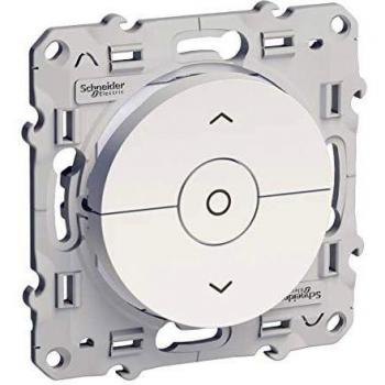 Schneider Electric S520208 Odace Interruptor Persianas 10A, Blanco