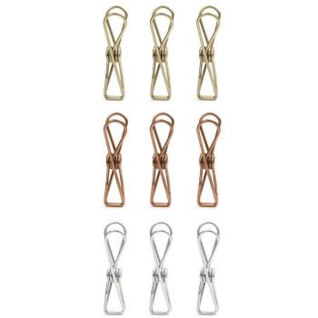 Kikkerland bc33 Pinza para A, Acero Inoxidable, Oro, 6.9 x 1.42 x 17,5 cm