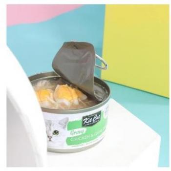 Kit Cat Chicken & Quail Egg Gravy Wet Food Pack 24