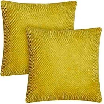Amazon Brand - Umi Juego de 2 Funda Cojín 60x60cm, Funda Cojín Sofá Fundas de Almohada con Cremallera Invisible para Sofá Dormitorio Sala de Estar, Beige
