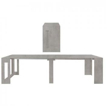 Mesa de Comedor Extensible Moderna Pratika Bronx 90x51-300cm con Diseño en Madera