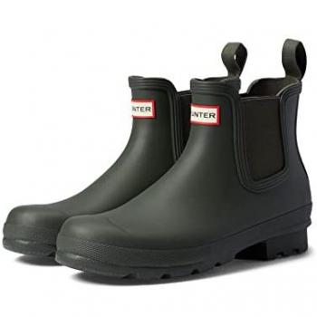Hunter Men's Original Chelsea Waterproof Short Wellingtons - Dark Olive - Size 7