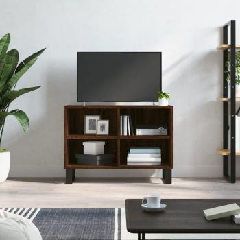 Mueble de TV de madera de ingeniería 69,5x30x50 cm en color marrón roble