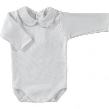 Pack de 2 bodys cuello polo piqué de bebé