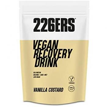226ERS Vegan Recovery Drink 1 Kg Sabor Natilla de Vainilla, Bebida recuperadora para deportistas, Proteína de guisante en polvo, Vegano, sin gluten, sin lactosa y libre de doping
