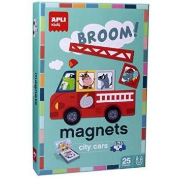 APLI Kids- Coches Juego Magnético, Multicolor