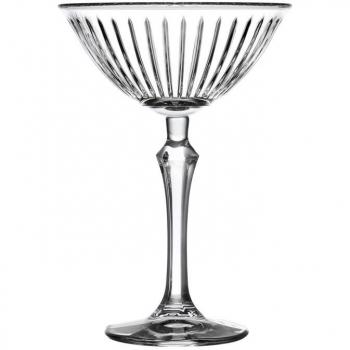 Set de 4 copas de cristal transparentes para Martini Joy de 22 cl, aptas para lavavajillas