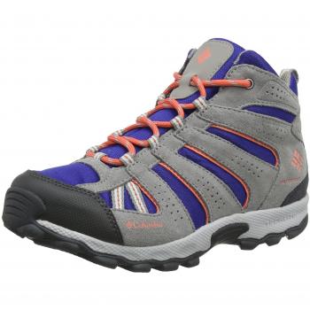 Columbia Youth North Plains Mid Waterproof, Zapatillas de Senderismo para Niñas, Azul