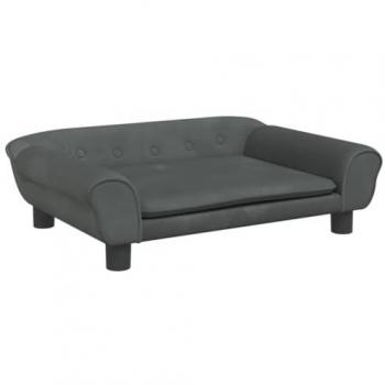 Cama para perros de terciopelo gris oscuro 70x48x22 cm Vidaxl
