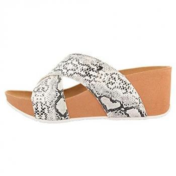Sandalias de Mujer GIOSEPPO con Print de Serpiente y Suela Bio de Cuña SARONNO