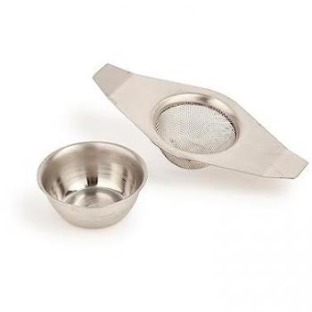 Cafetera Colador de Té para Infusiones de Acero Inoxidable con Doble Mango
