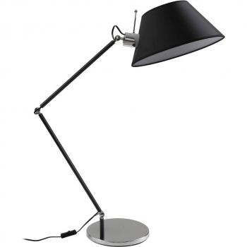 Lámpara de mesa Dansari Lucande, negra, metal, ajustable, 1 llama, E27