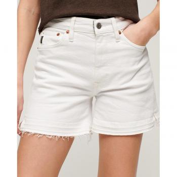 Pantalón Corto Vintage de Talle Medio para Mujer Superdry - Blanco - W32