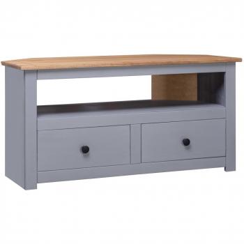 vidaXL Corner TV Cabinet Grey 93x49x49 cm Solid Pine Panama Range