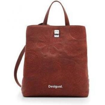 Mochila Desigual Marrón Bordada para Mujer