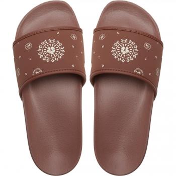 Chanclas Roxy Slippy Iv Marrón oscuro blanco mujer - 38