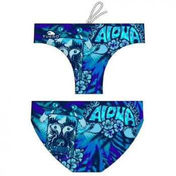 Bañador de waterpolo Turbo Aloha azul - S, tipo: bañador, características: diseño Aloha, color azul, talla S