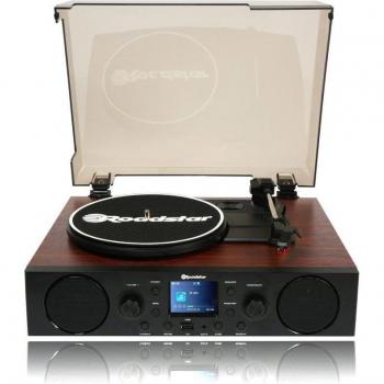 Roadstar TTR-8850ED+BT Tocadiscos de Vinilo 33/45/78 rpm, Radio FM/DAB+/RDS, Bluetooth, Puerto USB/Tarjeta SD, Altavoces Integrados,