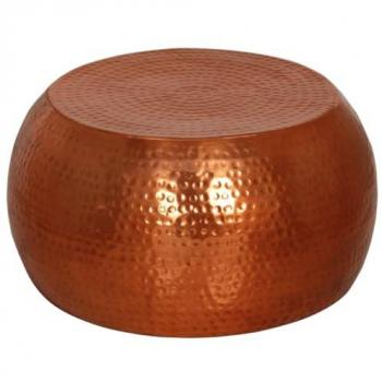Mesa de centro de aluminio color latón Ø55x28 cm, mesa auxiliar, mesa de salón, mesa decorativa, mesita de sofá, mesita de té