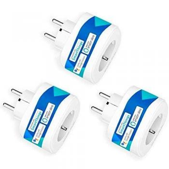 Enchufe Inteligente, Mide el Consumo 16A 3680W Wi-Fi Smart Plug, con Control Remoto Meross App. Compatible con Alexa, Google Assistant y SmartThings. Paquete de 3. MSS310
