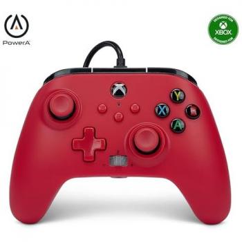 Mando Gaming PowerA Artisan Rojo con Cable Extraíble para Xbox Series X|S y PC