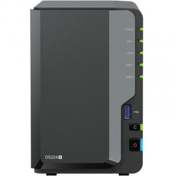 Synology DiskStation DS224+ NAS, Desktop, Home & Home Office, Intel Celeron J4125, 2 GHz, 2 GB DDR4