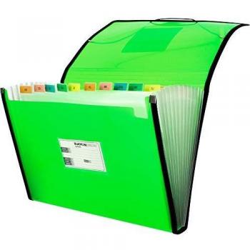 Grafoplás. 2960320. Archivador Fuelle, Verde, 13 Posiciones, Tamaño Folio, Blackline