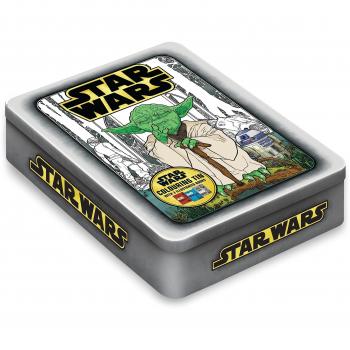 Lata de Colorear Star Wars con 3 Libros Ilustrados 2017, Nueva y Sellada