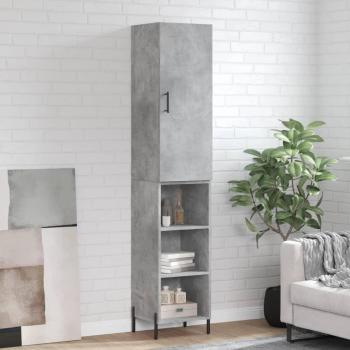 Armario de hormigón gris 34,5x34x180 cm madera multicapa