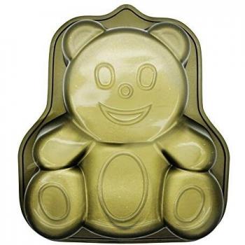 Silicone Gold Oso Molde con 6 Huecos, Silicona, Dorado, 23x14x4 cm