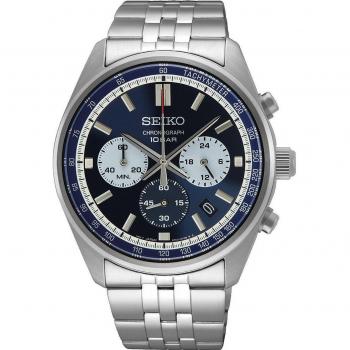 Reloj Seiko SSB427P1 - Cronógrafo Deportivo Hombre 42mm - Esfera Azul - Acero Inoxidable 10ATM